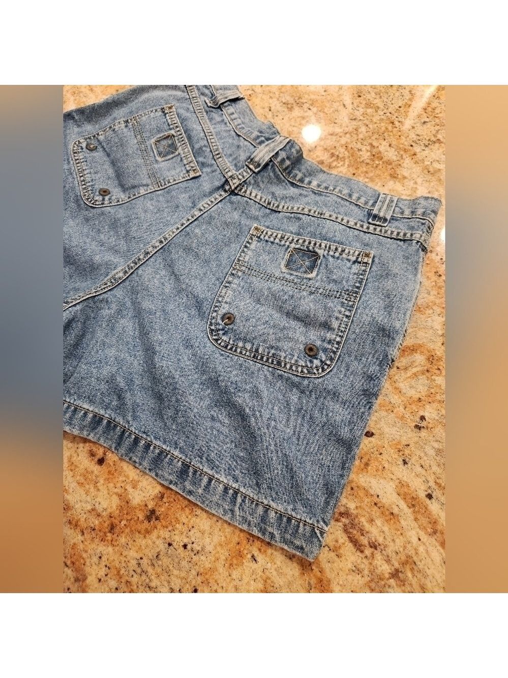 Vintage Arizona Denim Shorts with Velcro Closure and Velcro Back Pockets - Picture 4 of 9